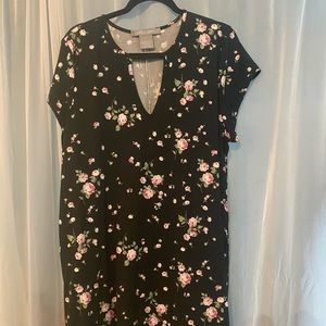 Black Mini Floral Summer Dress